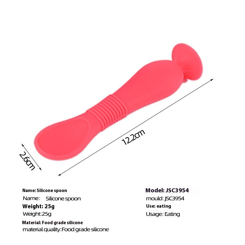 Silicone Baby Soft Head Feeding Spoon Soup Spoon