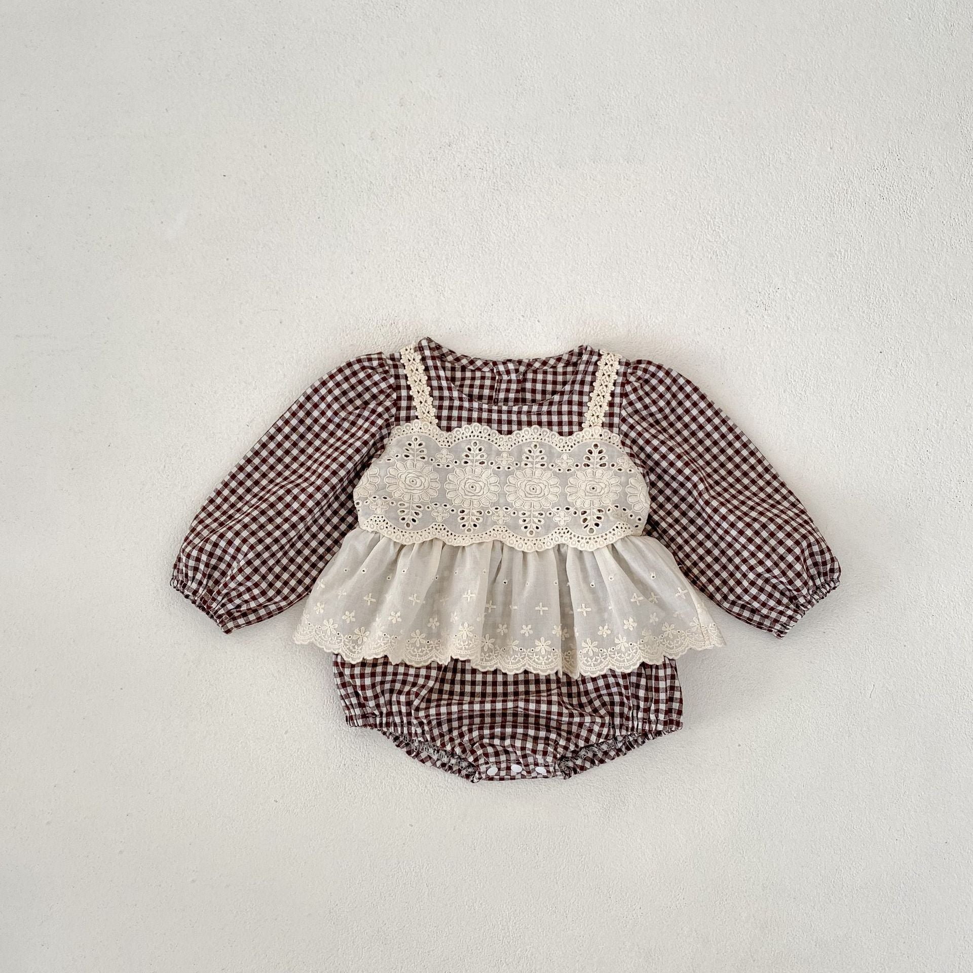 Baby Girl Lace Skirt Romper Triangle Outfit