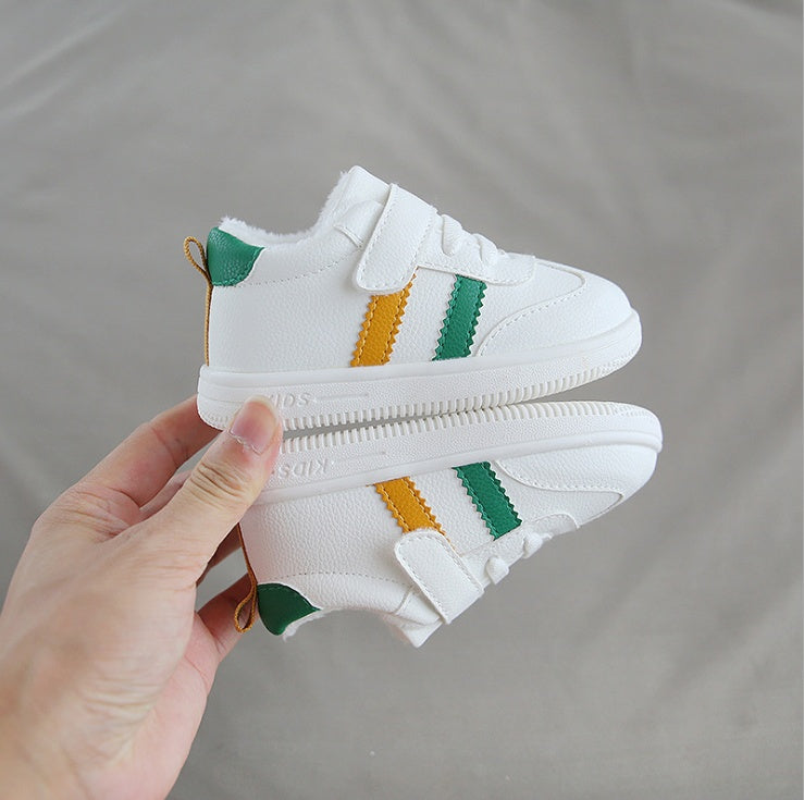 Velcro Little White Baby Shoes