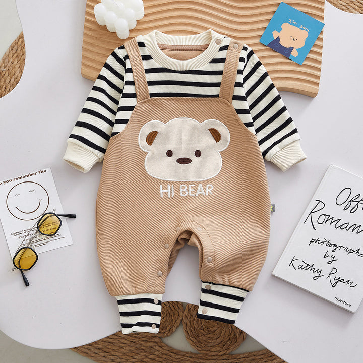Autumn Baby Boys Patchwork Clothing Set