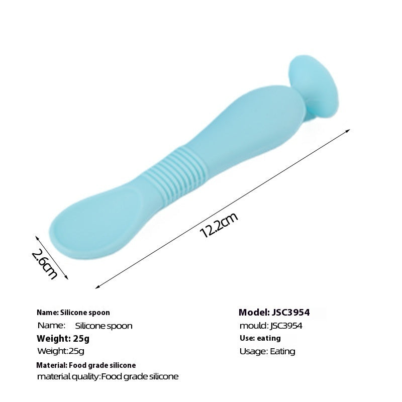 Silicone Baby Soft Head Feeding Spoon Soup Spoon
