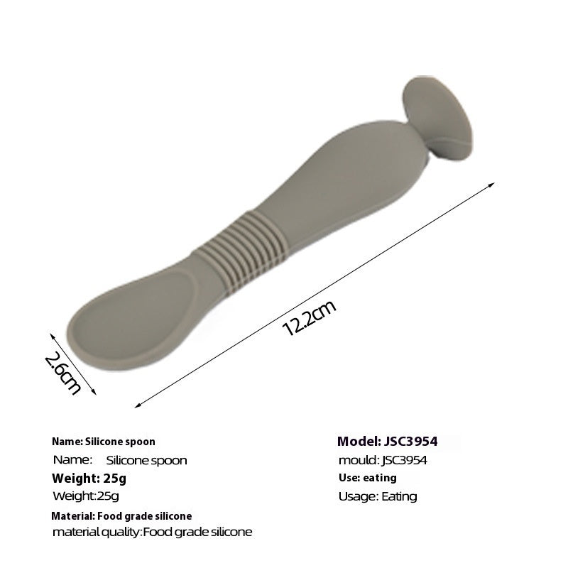 Silicone Baby Soft Head Feeding Spoon Soup Spoon