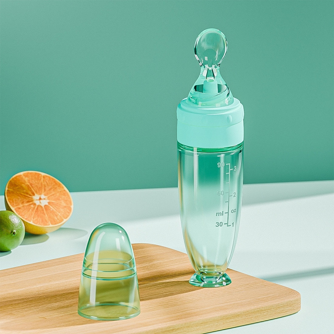 Silicone Squeeze Baby Feeding Spoon Rice Porridge