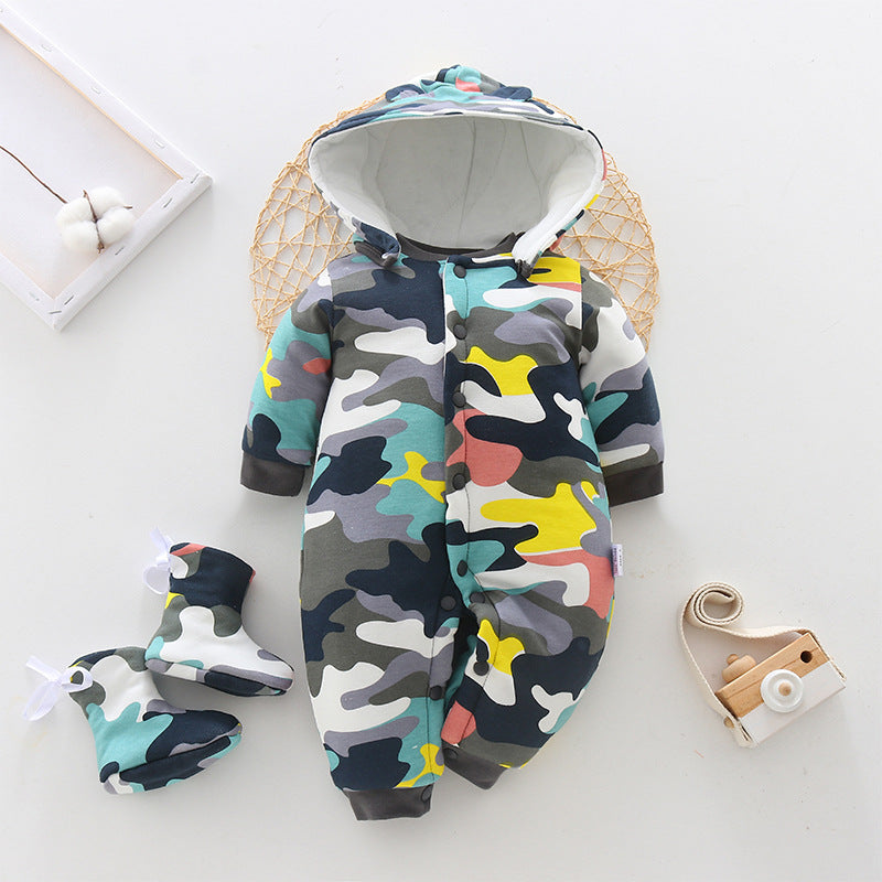 Thickened Baby Onesies Autumn Winter Clothes