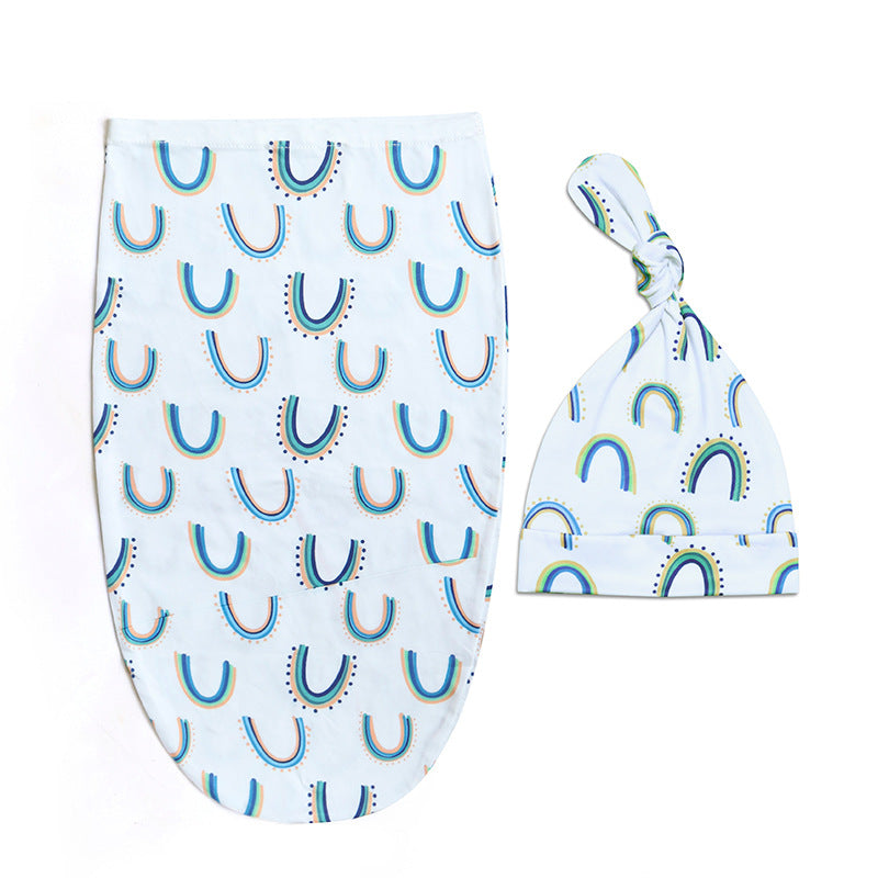 Baby Sleeping Bag Knot Beanie Set