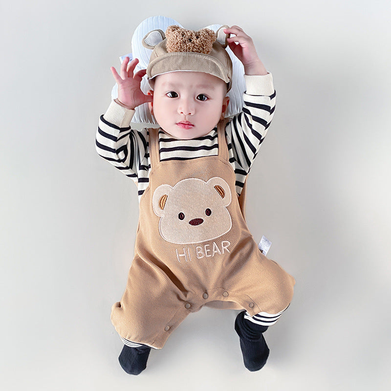 Autumn Baby Boys Patchwork Clothing Set