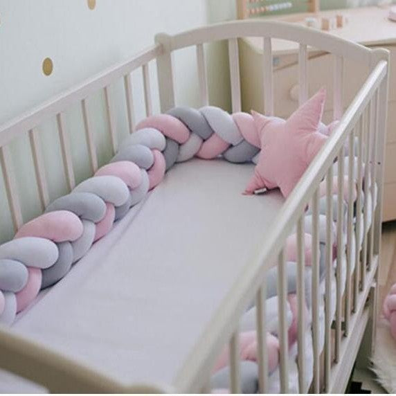 Baby Crib Braid Bed Rail Knot Pillow Guard