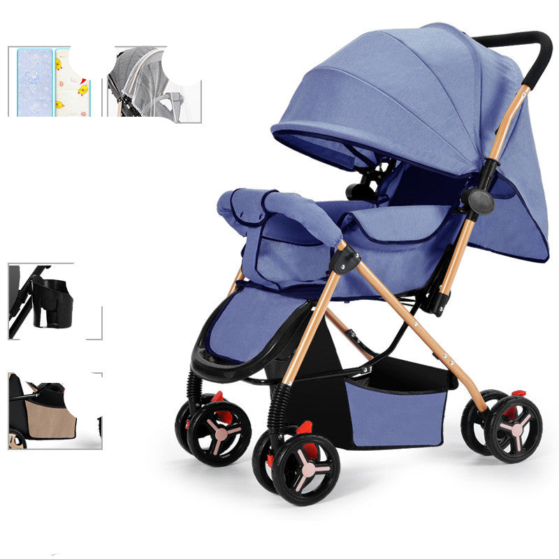 Convertible Lightweight Shock Absorbing Baby Stroller