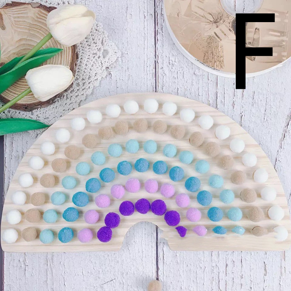 Rainbow Hair Ball Building Blocks Educational Baby Toy