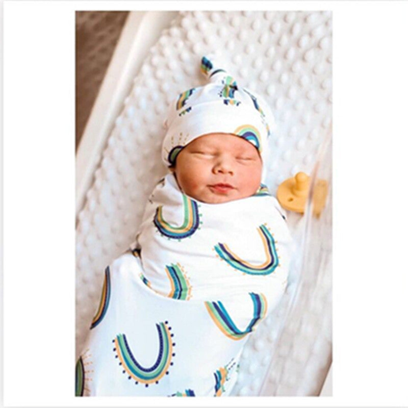 Baby Sleeping Bag Knot Beanie Set