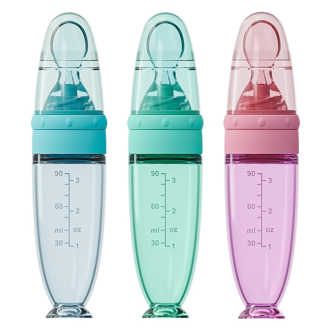 Silicone Squeeze Baby Feeding Spoon Rice Porridge