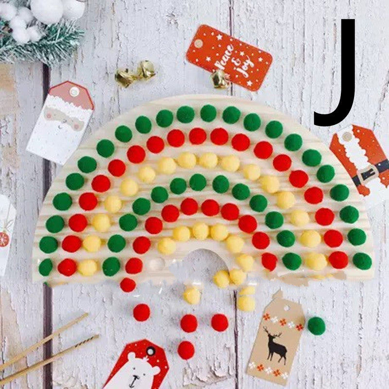 Rainbow Hair Ball Building Blocks Educational Baby Toy
