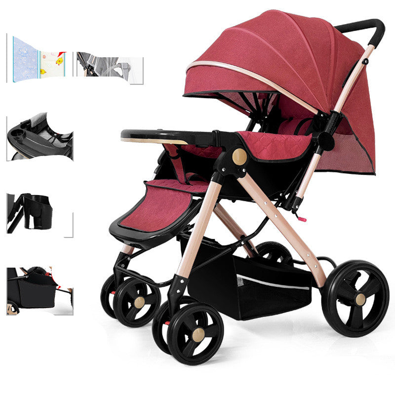 Convertible Lightweight Shock Absorbing Baby Stroller