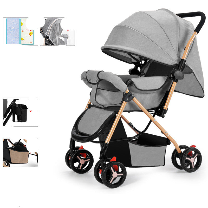 Convertible Lightweight Shock Absorbing Baby Stroller