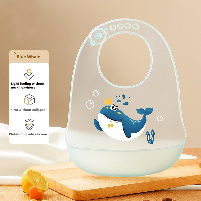 Waterproof Silicone Baby Feeding Bib Soft Infant