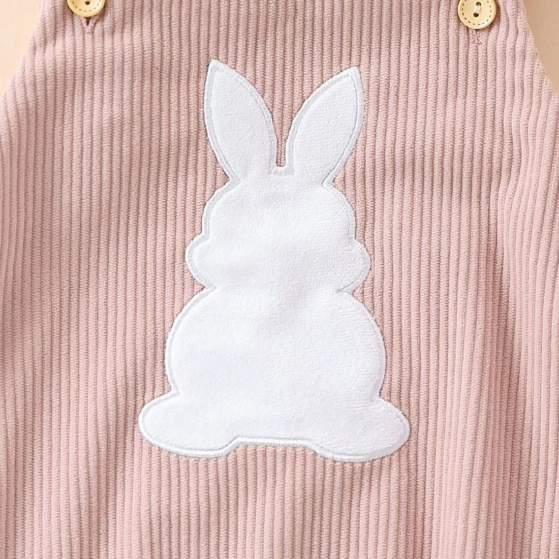 Baby Rabbit Embroidered Two Tone Sling Romper