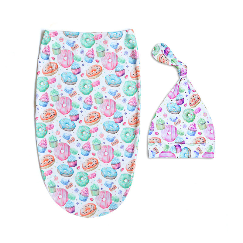 Baby Sleeping Bag Knot Beanie Set