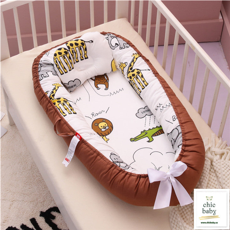 Portable Washable Baby Crib Travel Cotton Cradle