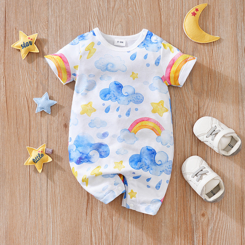 Baby Girl Summer Short Sleeve Jumpsuit