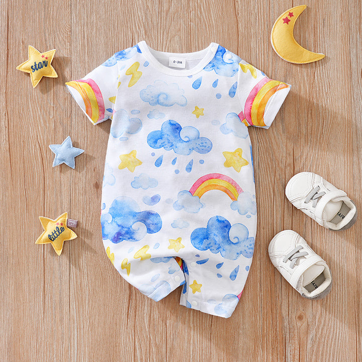 Baby Girl Summer Short Sleeve Jumpsuit