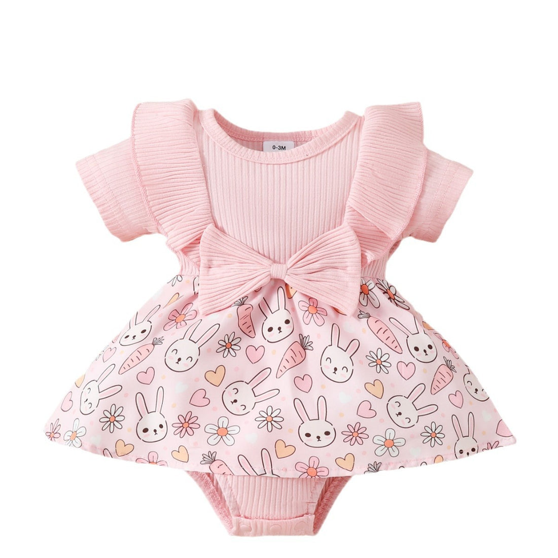 Baby Floral Bow One Piece Romper