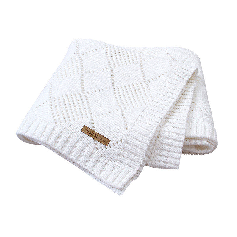 Solid Color Knitted Baby Blanket Quilt
