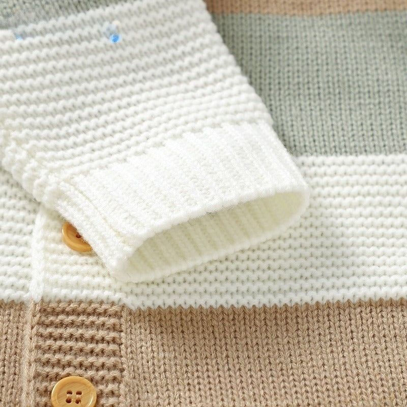 Knitted Striped Baby One Piece Romper Jumpsuit