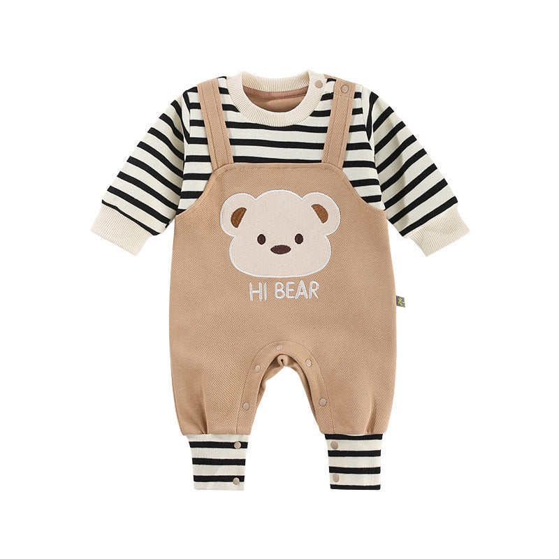 Autumn Baby Boys Patchwork Clothing Set