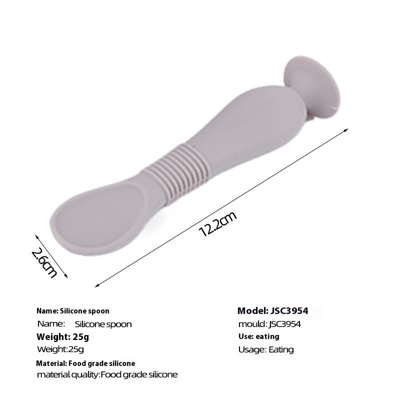 Silicone Baby Soft Head Feeding Spoon Soup Spoon