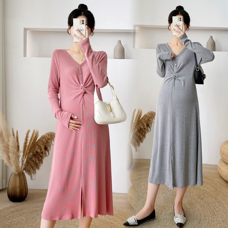 Plus Size Western Maternity Dress