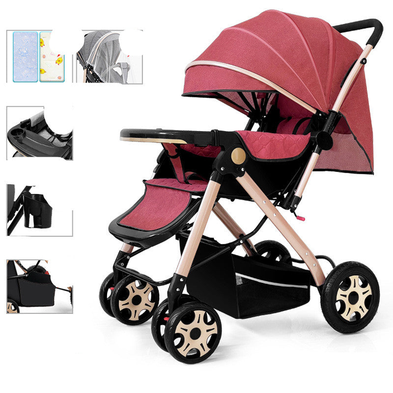 Convertible Lightweight Shock Absorbing Baby Stroller