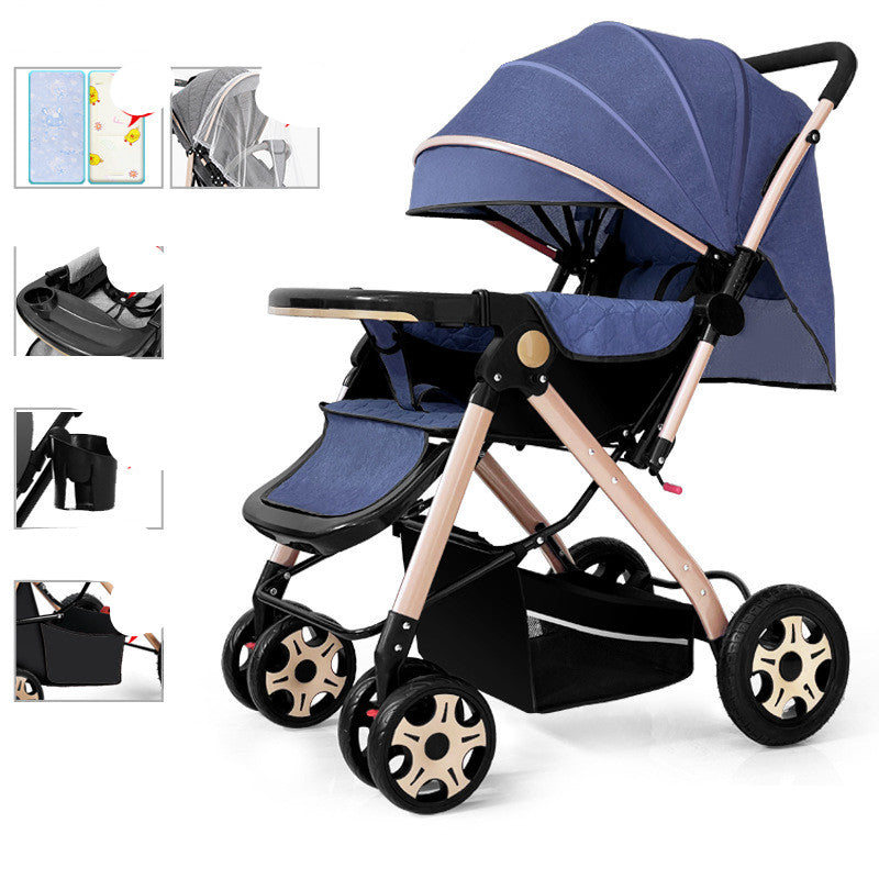 Convertible Lightweight Shock Absorbing Baby Stroller