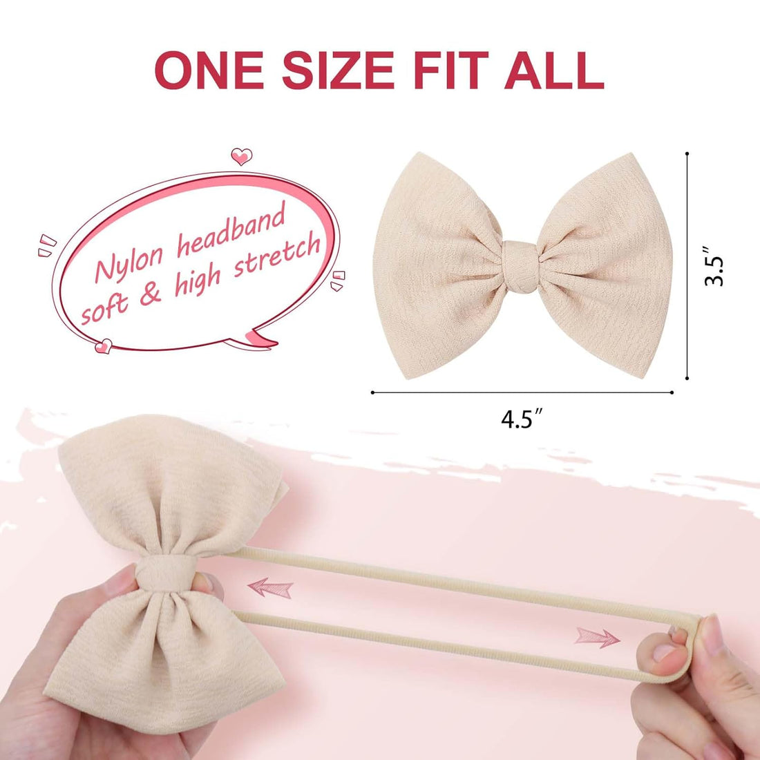 Baby Girl Nylon Bow Headband Hair Accessories