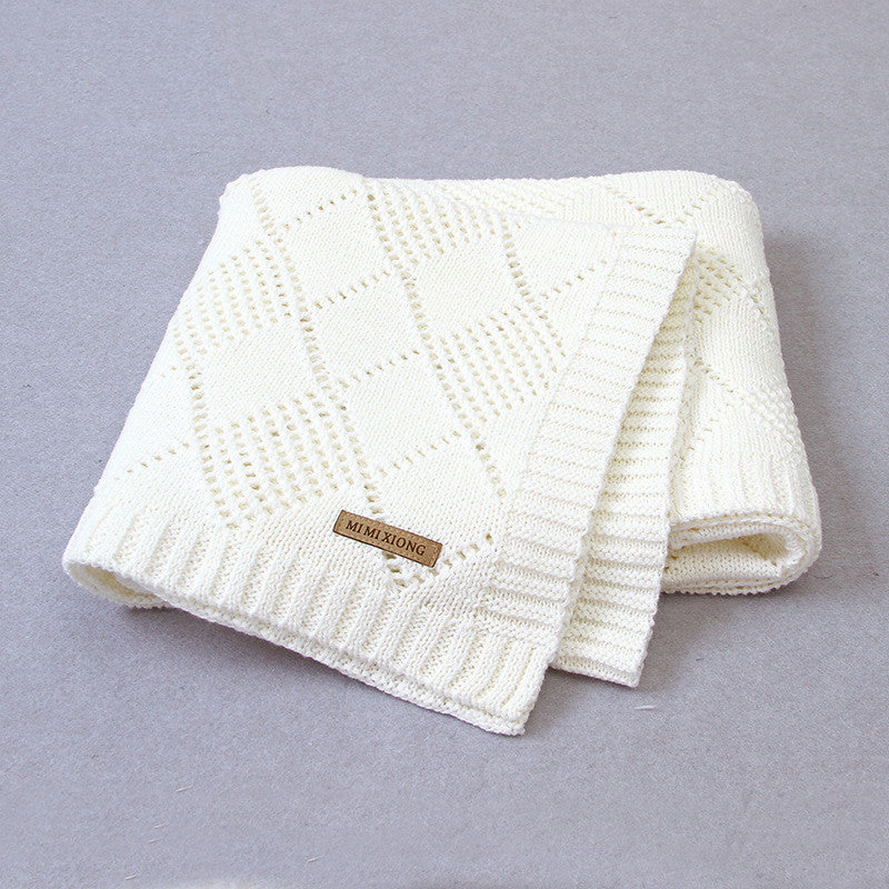 Solid Color Knitted Baby Blanket Quilt