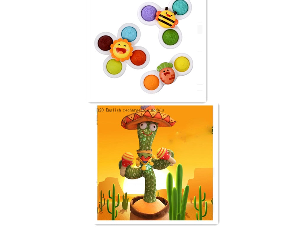 Kids Gyro Sucker Spinner Bath Rattle Toy